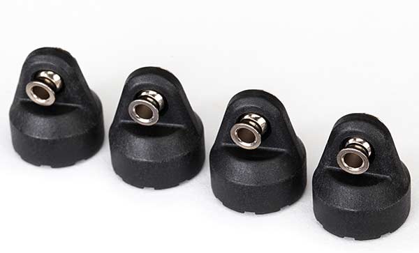 Shock caps (black) (4) (assembled with hollow balls)